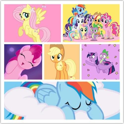 Disney Diamond Painting 5D DIY My Little Pony Family Image Cartoon Sticker Diamond Embroidery Childlike Handmade Home Decoration