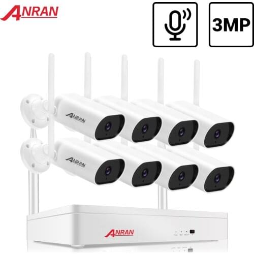 ANRAN 3MP Wireless CCTV System NVR WIFI Outdoor AI IP Camera Security System Video Surveillance Audio Record Waterproof Camera