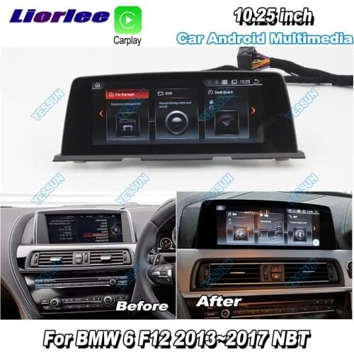 Liorlee For BMW 6 Series F12 2013-2017 NBT Car Android Stereo Radio HD Screen Player GPS Navigation Multimedia System