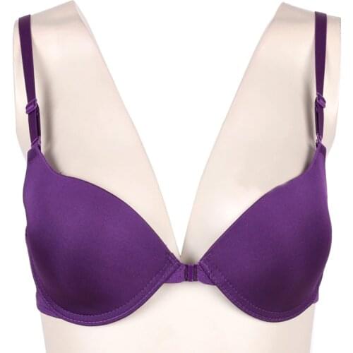 2019 Sexy Padded Push Up Bras Women Seamless Bra Lingerie Backless Bralette Front Closure Brassiere Adjustment Underwear Female