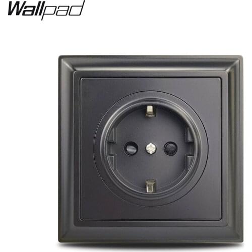 Black Plastic EU French UK Universal Wall Power Socket USB Charger TV RJ45 CAT6 TV HDMI Outlet L6 PP70 PC Panel Wallpad