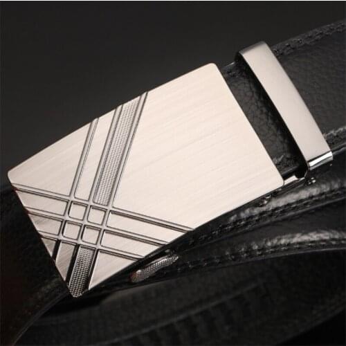 [CKMN] Mens Genuine Leather Trouser belt Luxury Male Leather Strap Belts For Men Top Quality Belt Automatic Buckle black Belts