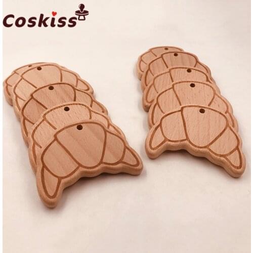 Wood Teether Ring DIY Organic Unfinished Eco-friendly Baby Shower Wooden Tooth Teether Grasping Teething Toy Accessories