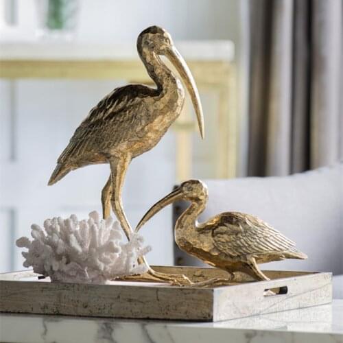 RETRO PELECANIDAE ART SCULPTURE ANIMAL CORMORANT BIRD FIGURINES RESIN CRAFTS HOME DECORATION ACCESSORIES FOR LIVING ROOM R4989
