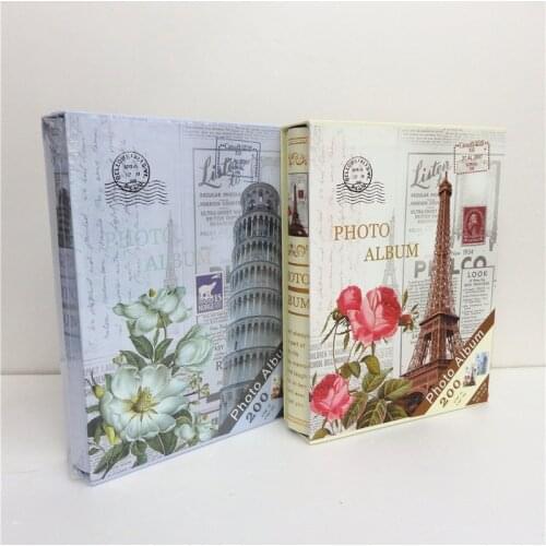 8 Inch Travel Photo Album Big Ben Patterns Scrapbook Wedding Picture Storage Album With Box Polaroid Photo Holder 200 Sheet Gift