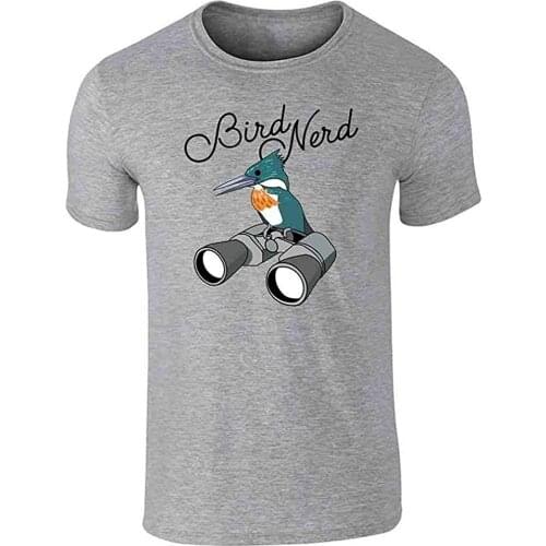 Novelty Graphic Funny Bird Birdwatching Cute Tee T-Shirt for Men Summer Tops Personality Fashion Art T-Shirt