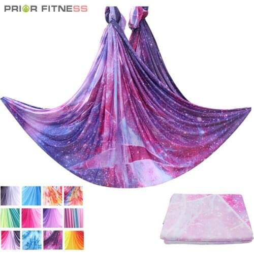 PRIOR FITNESS 10 Meter Aerial Yoga Hammock Faric High Quality Aerial Silks Low Stretch Anti Gravity Yoga Equipment