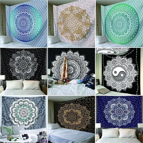 Indian Mandala Tapestry Wall Hanging Sandy Beach Throw Rug Blanket Camping Tent Travel Mattress Bohemian Sleeping Pad Tapestry