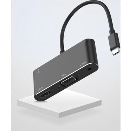 4K HDTV Screen Sharing Cable Type C to TV VGA Projector AV Video Adapter For Macbook PC for Samsung S8 S9 S10 S21 Note 8 9 10 20