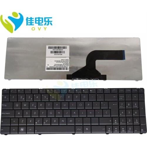 OVY ES Replacement Keyboards for ASUS N53 N53JF N53JQ K53 K53U K53Z K53S SP Spanish black notebook keyboard 0KN0-IP1SP01 New