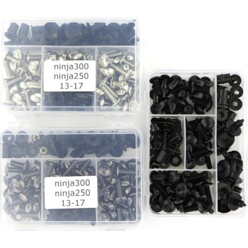 Motorcycle Full Fairing Bolts Kit Fit For Kawasaki Ninja 300 EX300 Ninja 250 2013 2014 2015 2016 2017 Steel Fairing Clips