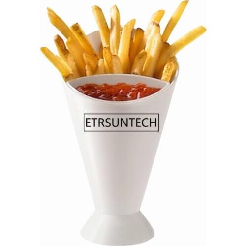30pcs Fries Barrel French Frie Basket Fries Bucket Double and Strong Frie Box Fries With Ketchup