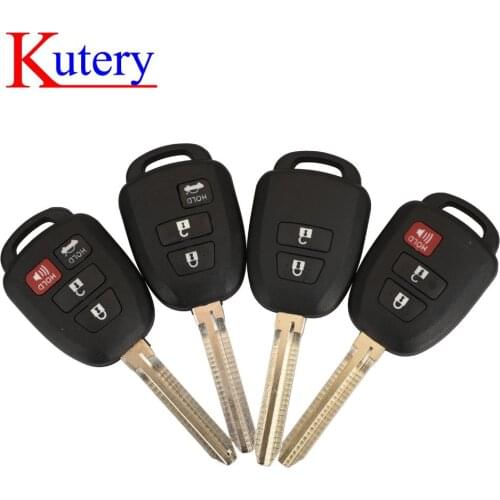 Kutery 30pcs Remote Car Key Shell Case Fob For Toyota CAMRY Corolla Tundra Pruis With TOY43 Blade 2/3/4 Buttons