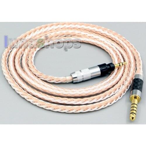 LN005787 3.5mm 4pole TRRS Re-Zero Balanced 16 Core OCC Silver Mixed Headphone Cable For Shure SRH840 SRH940 SRH440 SRH750DJ