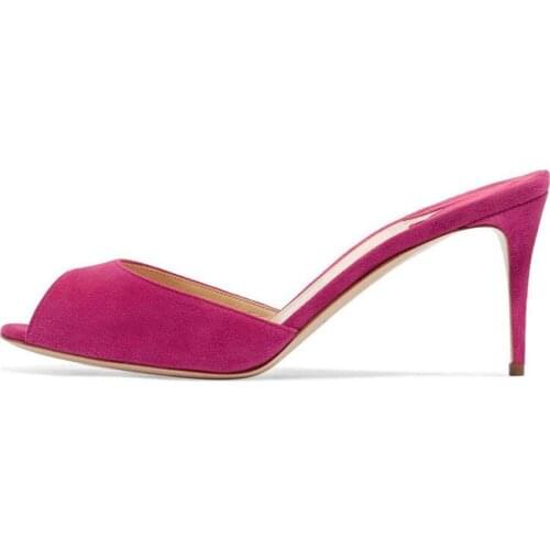 LOVIRS Womens Open Toe Mid Heel 8.5cm Sandals Peep Toe Leisure Fashion Basic Sandal Dress Slippers Shoes Plus Size US 5-15