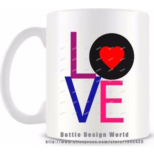 LOVE funny novelty travel mug Ceramic white coffee tea milk mug cup Custom Personalized Mothers day Birthday Easter gifts 11oz