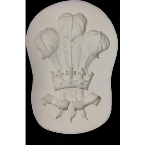 Minsunbak Feather Crown Silicone Mould Fondant cake decorating tools Epoxy clay mould Popular fine kitchen accessories