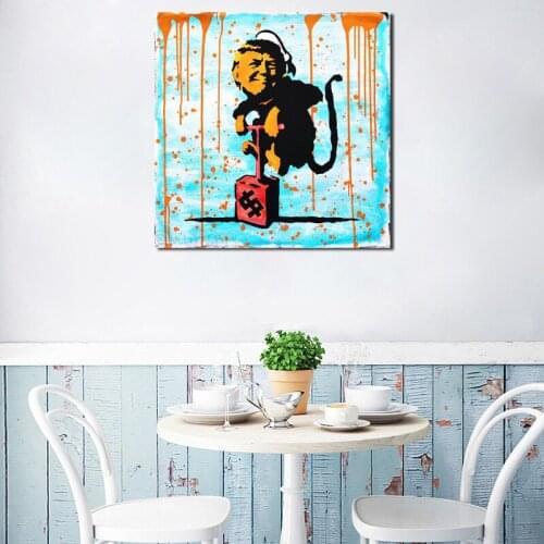 Orange Monkey Detonator Trumper Bombes Portrait Graffiti Canvas Posters Prints Wall Art Painting Decorative Picture Home Decor