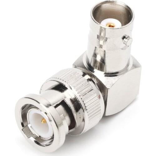 RF Coaxial Cable Adapter L-shaped BNC Male Right Angle to Female Connector