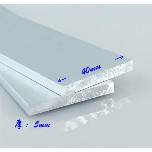 Aluminium alloy plate 5mmx40mm article aluminum 6063-T5 oxidation width 40mm thickness 5mm lengt 200mm 1pcs