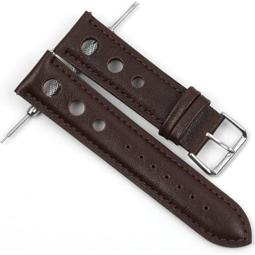 Genuine Leather Watch Bands Strap for Watchband 18mm 20mm 22mm 24mm Men Women Watch Wristband Bracelet Breathable KZ3H02
