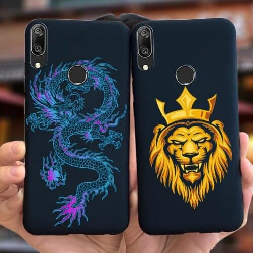 6.26'' Luxury Cover For Huawei Y7 2019 Case DUB-LX1 Soft Slim Fundas For Huawei Y7 Prime 2019 DUB-LX3 Phone Cases Dragon Bumper