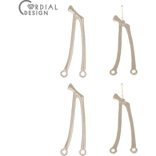 Cordial Design 100Pcs 11*32MM Jewelry Accessories/Hand Made/Rhodium Earrings Stud/Jewelry Findings & Components/DIY Making