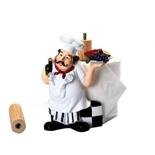 CHEF HUMAN TISSUE ROLLS HOLDER BOX KITCHEN SEAT TYPE PAPER DINNING ROOM RESIN CRAFTS TISSUE CANISTER HOME DECORATION R2016