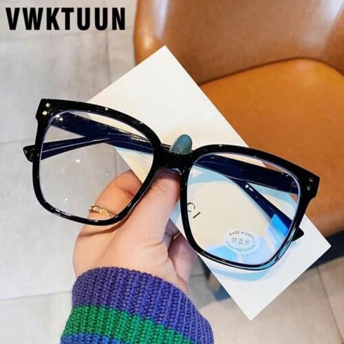 VWKTUUN Vintage Glasses Frame Women Men Glasses Frames Big Square Myopia Frame TR90 Super Light Eyeglasses Frames