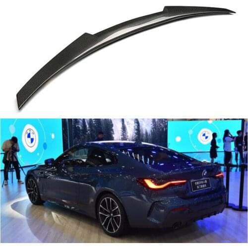 High Quality M STYLE REAL CARBON FIBER REAR TAIL WING TRUNK LIP SPOILER FOR BMW 4 series G22 G23 2020 2021 2022