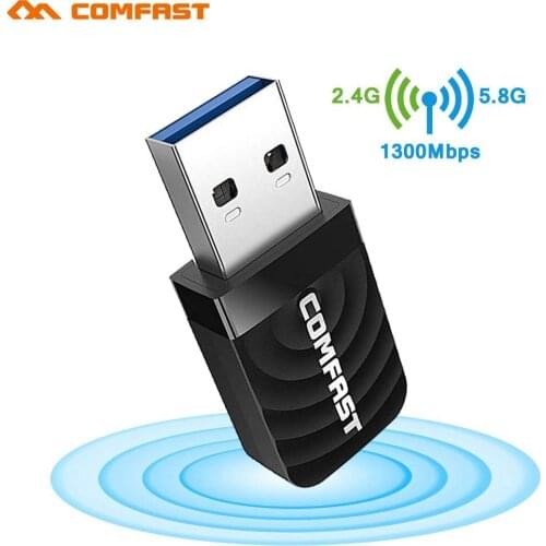 Comfast CF-812AC WiFi Adapter USB3.0 Gigabit AC1300Mbps Dual-Band 2.4G/5.8G Wireless Wi-fi Dongle Network Card Receiver Antenna