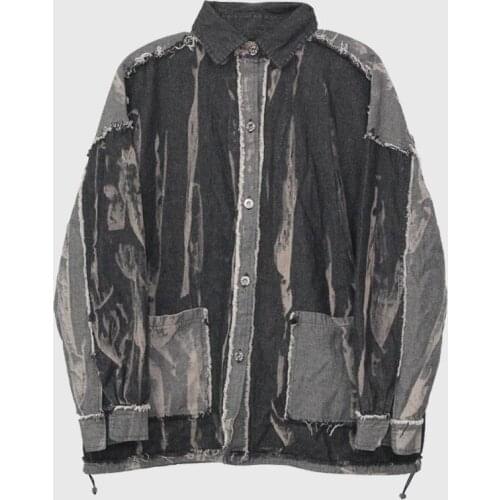 Denim jacket Stir-fried street hit color short jacket BF wind tooling jacket Korean loose denim jacket female 2021 spring