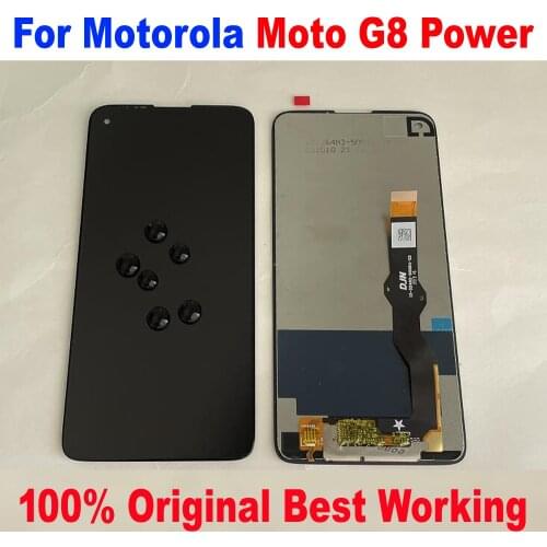 100% Original Glass Panel LCD Display Touch Screen Digitizer Assembly Sensor For Motorola Moto G8 Power XT2041-1 Mobile Pantalla