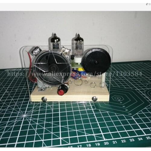 110V 220V Electronic Vacuum Tube Super Regenerative FM Tube Radio Receiver Kits 6J1+6J1DIY Entry-level preferred product
