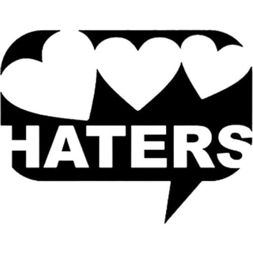 16*12.3cm Fashion Personality Creativity Classic Attractive Love Haters JDM Vinyl Decal Sticker Car Styling