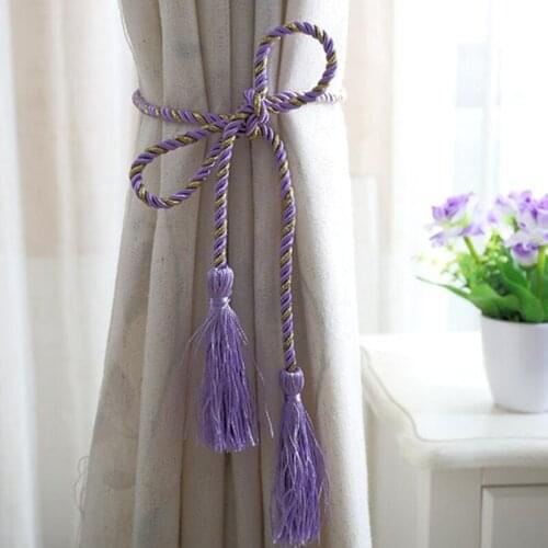 2Pcs/Set Colorful Decorative Curtain Tassel Ropes Tiebacks For Home Window Curtain Holder Accessories Supplies