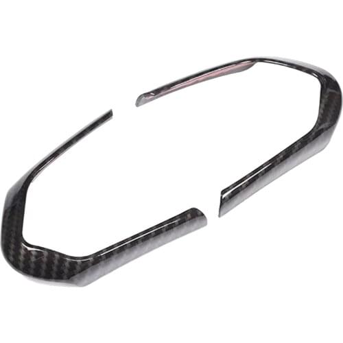 2 Pieces Carbon Fiber Steering Wheel Button Frame Trim Sticker fits for BMW M3 M5 F10 M6 (Black)