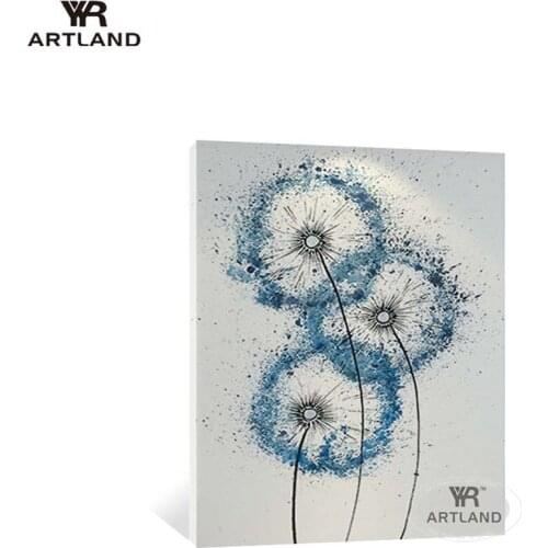 Abstract Graffiti blue Dandelion poster home wall decor Hand painted oil painting on canvas wall art picture for living room