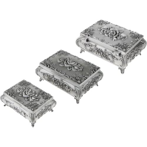 Antique Rose Flower Jewelry Trinkets Display Holder Princess Room Ornaments