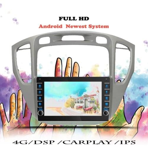 Car Radio For Toyota Highlander 1 XU20 2001 - 2005 2006 2007 Android 10 Multimedia Player Navigation GPS DVD Head Unit Cassette