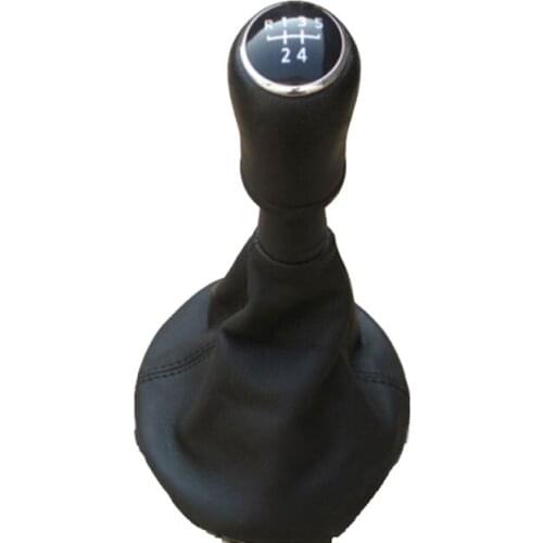 Car Styling 5 Gear 6 Speed Shift Gear Knobs With Leather Boot Giator for VW Transporter T5 T6 5 6 MKV MKVI 2003-2011