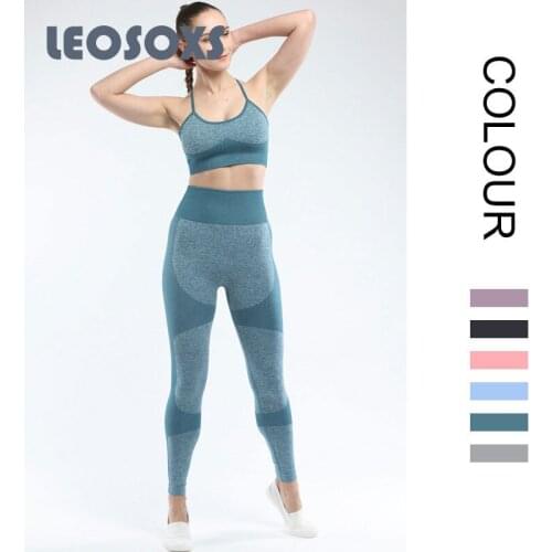 Seamless Yoga Set Sports Bra Leggings Jogging Women Gym Set Clothes Seamless Workout Sports Tights Women Fitness Sports Suit