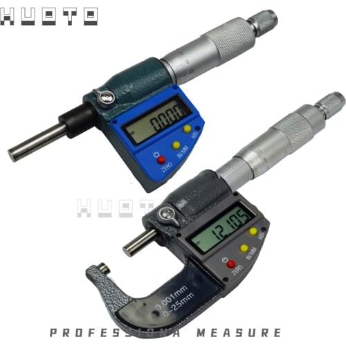 1pcs High quality 0-25mm 0.001mm Digital Micrometer electronic micrometer head micron thickness gauge caliper measuring tool