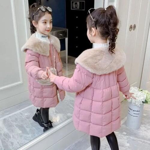Girls Coat Fur Hoodies Girls Coats Outerwear Solid Color Childrens Jacket Winter Children Clothing 3T 4 5 6 7 8 9 10 11 12 years