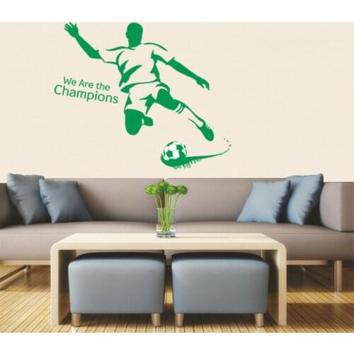 DIY Football Youth Multicolor Wall Stickers Bedroom Study Classroom Living Room Green Removable Self Adhesive Home Decor Sticker