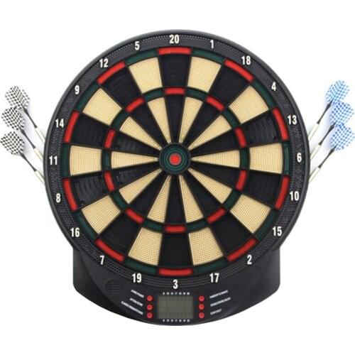 15 Inch Electronic Darts Board Set Automatic LCD Scoring Display Score Dart Plate Board With Voice 27 Games With 6pcs Soft Darts