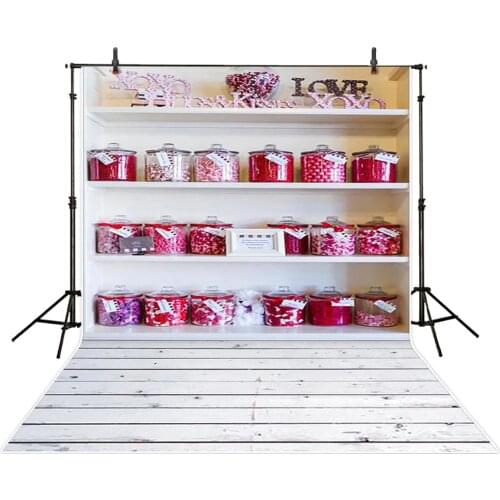 Photography background 200cm*300cm newborn baby gifts box shelf white wood floor photo backdrop children birthday photo props