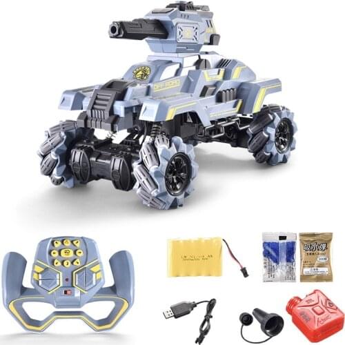 Water bomb armored assault remote control vehicle Launched water bomb tank armored vehicle High-speed Buggy Climbing RC Car Toys