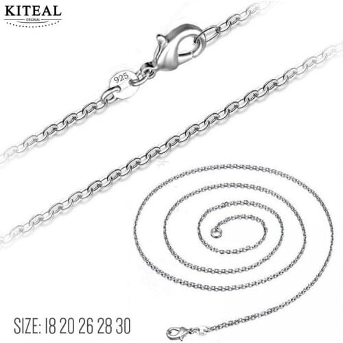 KITEAL 3 colors rose/gold/silver necklace women&men Cross chain o shape 1mm 18 20 26 28 30 inch fashion jewelry Accessories DIY