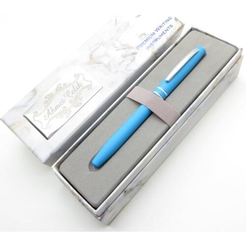Wings Marble R256 Pastel Blue Roller Pen | İsme Special Pen | Gift Pen